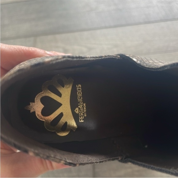 Fergalicious Size 8 Snake Print Ankle Boots. - Picture 5 of 7